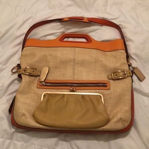 Coach woven tote. Perfect for summer